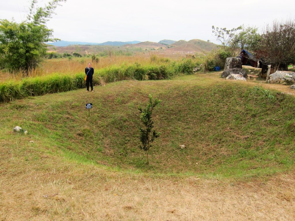 Bomb crater from the Vietnam era - Plain of Jars